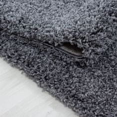 Oaza koberce Šedý huňatý koberec 200 cm x 200 cm kolo