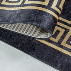 Oaza koberce Fiesta Ornament černý a zlatý koberec s potiskem 160 cm x 230 cm