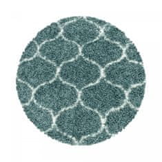 Oaza koberce Salsa clover modrý shaggy koberec 120 cm x 120 cm kruh