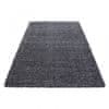 Šedý huňatý koberec 160 cm x 230 cm