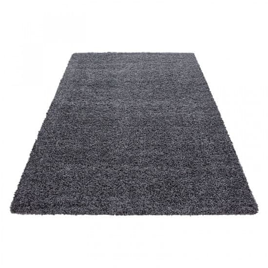 Oaza koberce Šedý huňatý koberec 60 cm x 110 cm