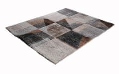 Oaza koberce Diamond New 3D Patchwork šedobéžový koberec 80 cm x 140 cm