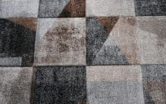 Oaza koberce Diamond New 3D Patchwork šedobéžový koberec 80 cm x 140 cm