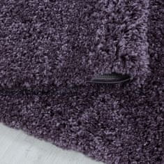 Oaza koberce Sydney shaggy koberec fialový 120 cm x 120 cm kruh