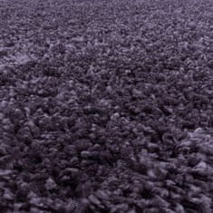 Oaza koberce Sydney shaggy koberec fialový 120 cm x 120 cm kruh