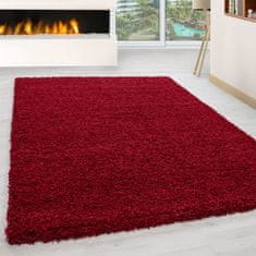 Oaza koberce Koberec Shaggy Red 120 cm x 120 cm kruh