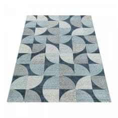 Oaza koberce Moderní iluzivní krémový a tmavě modrý koberec 120 cm x 170 cm