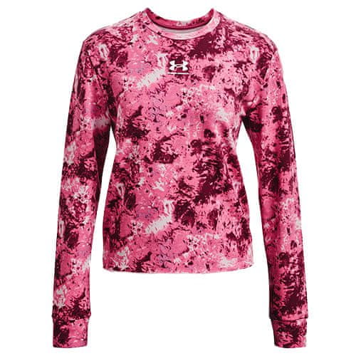 Under Armour Rival Terry Print Crew-PNK, Rival Terry Print Crew-PNK | 1373036-669 | MD