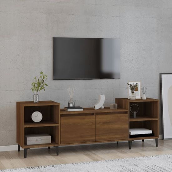 Vidaxl TV skříňka hnědý dub 160x35x55 cm kompozitní dřevo