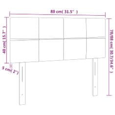 Vidaxl Čelo postele modré 80 x 5 x 78/88 cm textil