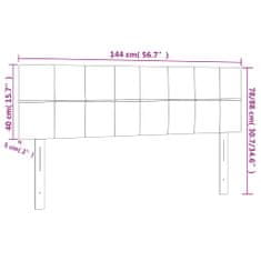 Vidaxl Čela postele 2 ks světle šedá 72 x 5 x 78/88 cm samet