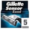 Gillette senzor excel nožové kazety 5 ks