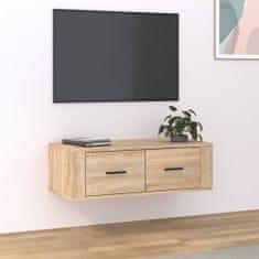 Vidaxl Závěsná TV skříňka dub sonoma 80 x 36 x 25 cm kompozitní dřevo