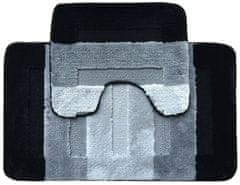 Oaza koberce Koupelnové předložky Brize Stripes Black 50x80 a 40x50