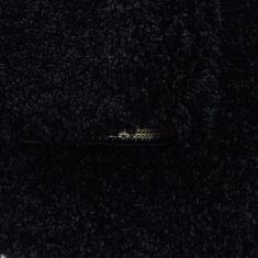 Oaza koberce Sydney shaggy koberec černý 120 cm x 120 cm kolo