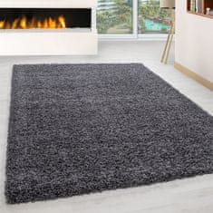 Oaza koberce Šedý huňatý koberec 120 cm x 170 cm