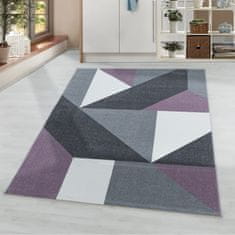 Oaza koberce Ottawa moderní koberec polygonální fialovo-šedý 160 cm x 230 cm