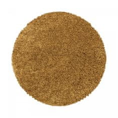 Oaza koberce Sydney medový huňatý koberec 80 cm x 80 cm kolo