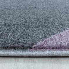 Oaza koberce Ottawa moderní koberec polygonální fialovo-šedý 160 cm x 230 cm