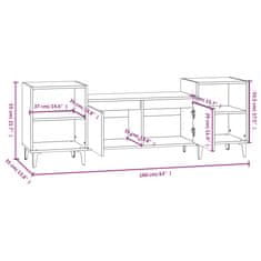 Vidaxl TV skříňka bílá s vysokým leskem 160x35x55 cm kompozitní dřevo