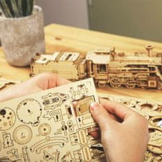 Robotime dřevěné 3D puzzle Parní lokomotiva