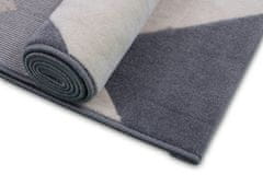 Oaza koberce Plátěný koberec cikcak bílý a šedý 80 cm x 150 cm