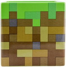 CurePink Keramický stojánek na psací potřeby Minecraft: Blok (12 x 12 x 12 cm)