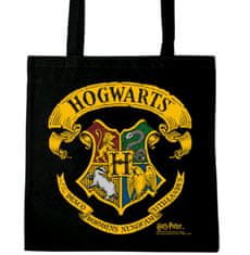 CurePink Shopping taška na rameno Harry Potter: Hogwarts Logo (38 x 42 cm) bavlna