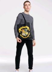 CurePink Shopping taška na rameno Harry Potter: Hogwarts Logo (38 x 42 cm) bavlna