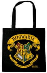 CurePink Shopping taška na rameno Harry Potter: Hogwarts Logo (38 x 42 cm) bavlna