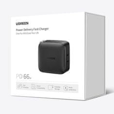 Ugreen  CD216 rychlonabíječka 2 x USB-C 66W PD EU Black