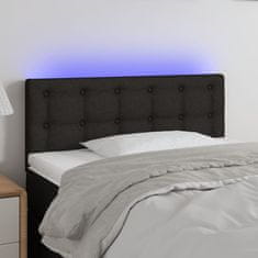 Greatstore Čelo postele s LED černé 100x5x78/88 cm textil