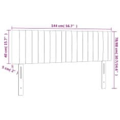 Vidaxl Čela postele 2 ks tmavě šedá 72 x 5 x 78/88 cm samet