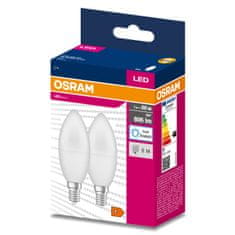 Osram 2x LED žárovka E14 SVÍČKA 7W = 60W 806lm 6500K Studená bílá