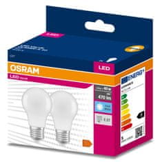 Osram 2x LED žárovka E27 A60 4,9W = 40W 470lm 4000K Neutrální bílá