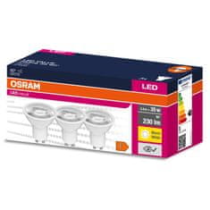 Osram 3x LED žárovka GU10 2,8W = 35W 230lm 2700K Teplá bílá