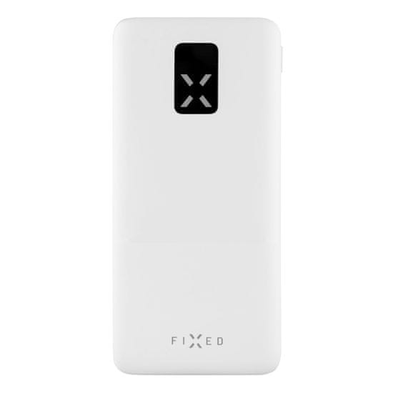 FIXED Powerbanka Zen 10 s LCD displejem a výstupem PD 20W, 10 000 mAh FIXZEN-10-WH, bílá