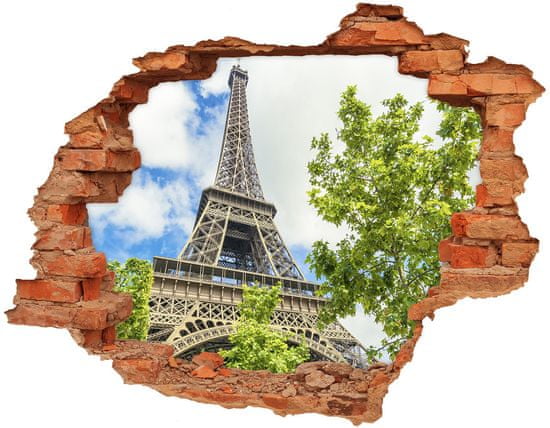 Wallmuralia Fototapeta díra na zeď 3D Eiffelova věž Paříž