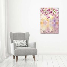 Wallmuralia Vertikální Foto-obrah sklo tvrzené Orchidej 70x100 cm 2 úchytky