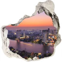 Wallmuralia Fototapeta díra na zeď 3D Bangkok západ 75x75 cm