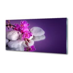 Wallmuralia Skleněný panel do kuchynské linky Orchidej 120x60 cm