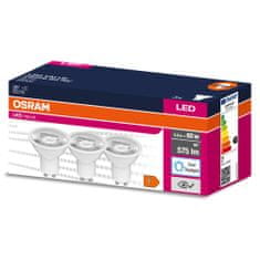 Osram 3x LED žárovka GU10 6,9W = 80W 575lm 6500K Studená bílá 36°