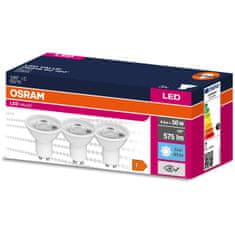 Osram 3x LED žárovka GU10 6,9W = 50W 575lm 4000K Neutrální bílá 120°