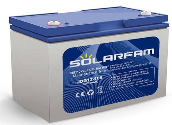 Pb akumulátor Solarfam JDG12-100Ah VRLA GEL 12V/100Ah trakční