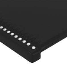 Vidaxl Čelo postele s LED černé 160x5x118/128 cm umělá kůže