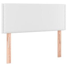 Greatstore Box spring postel s matrací bílá 90x190 cm umělá kůže