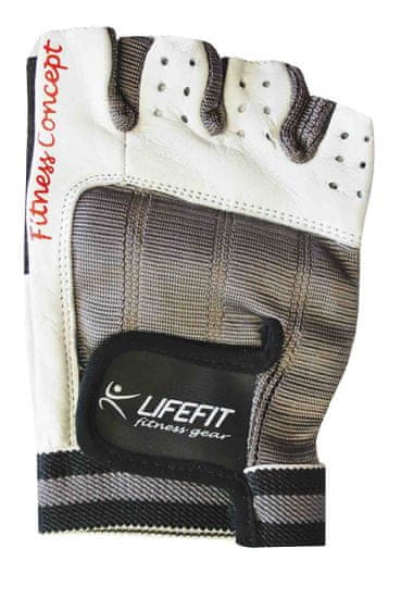 LIFEFIT Lifefit Fitnes rukavice LIFEFIT PRO, vel. M, bílé Oblečení