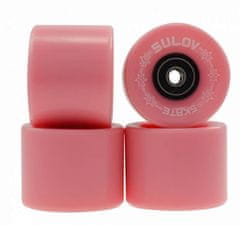 Sulov Kolečka Penny board PASTEL PINK 60 x 45mm 85A (sada 4ks s ložisky ABEC-7 chrome)