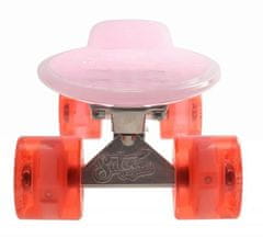 Sulov Penny board 22" BURN RIDER růžový fosforeskující, blikající kolečka