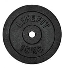 LIFEFIT Kotouč 15kg, kovový, pro 30mm tyč